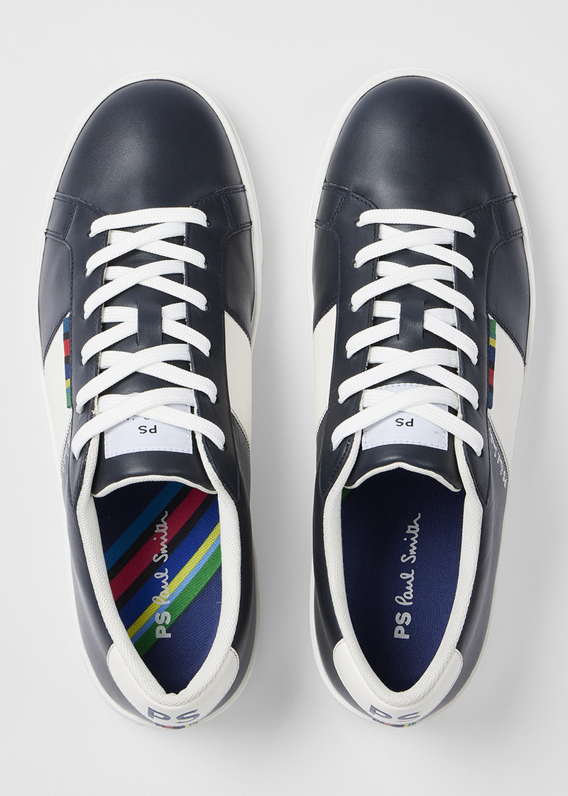Navy Leather 'Beech' Trainers 3