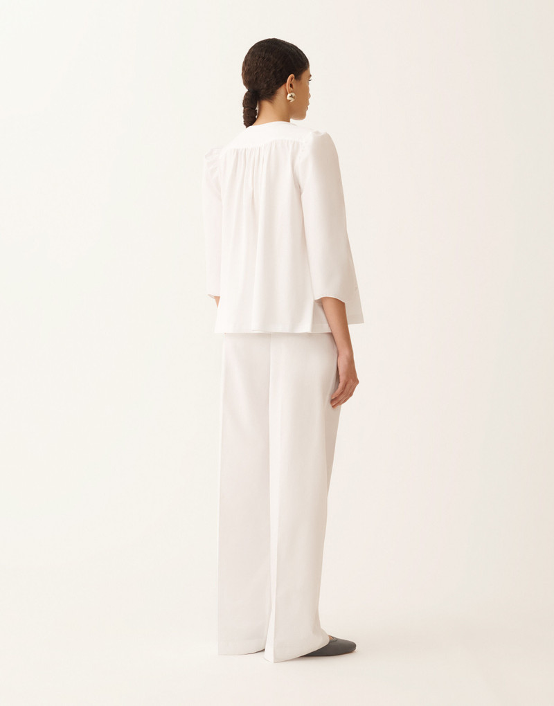 Optical white jersey T-shirt 4