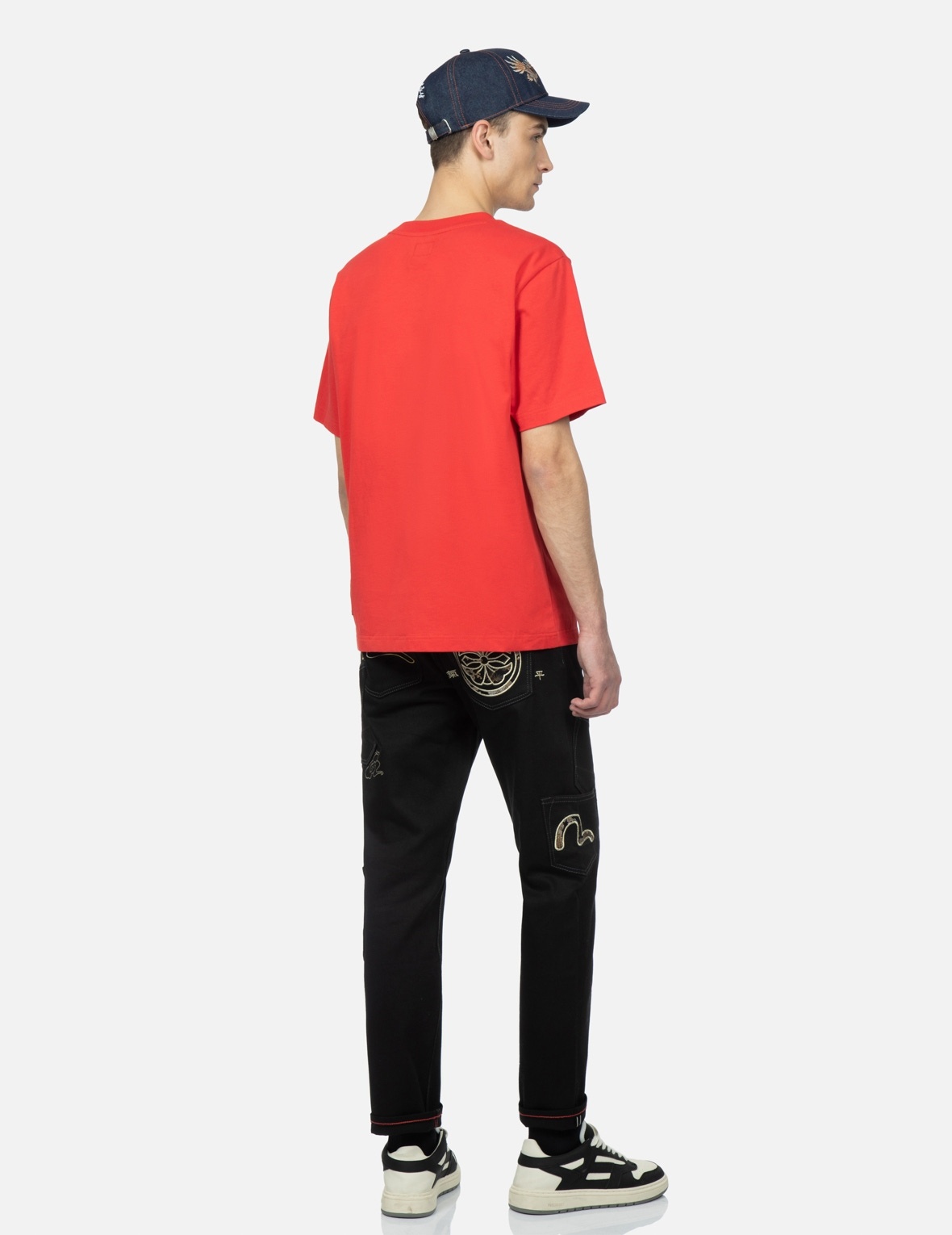 MULTI POCKET BROCADE EMBROIDERED CARROT FIT JEANS #2017 - 3