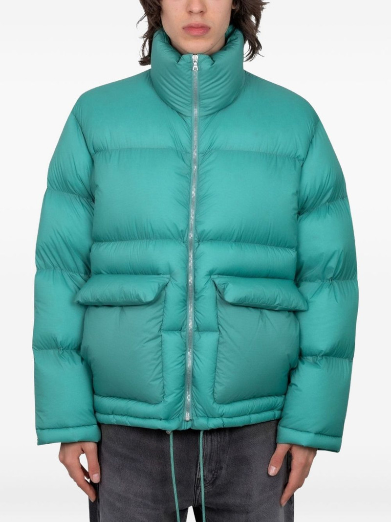 zip-fastening padded jacket 1