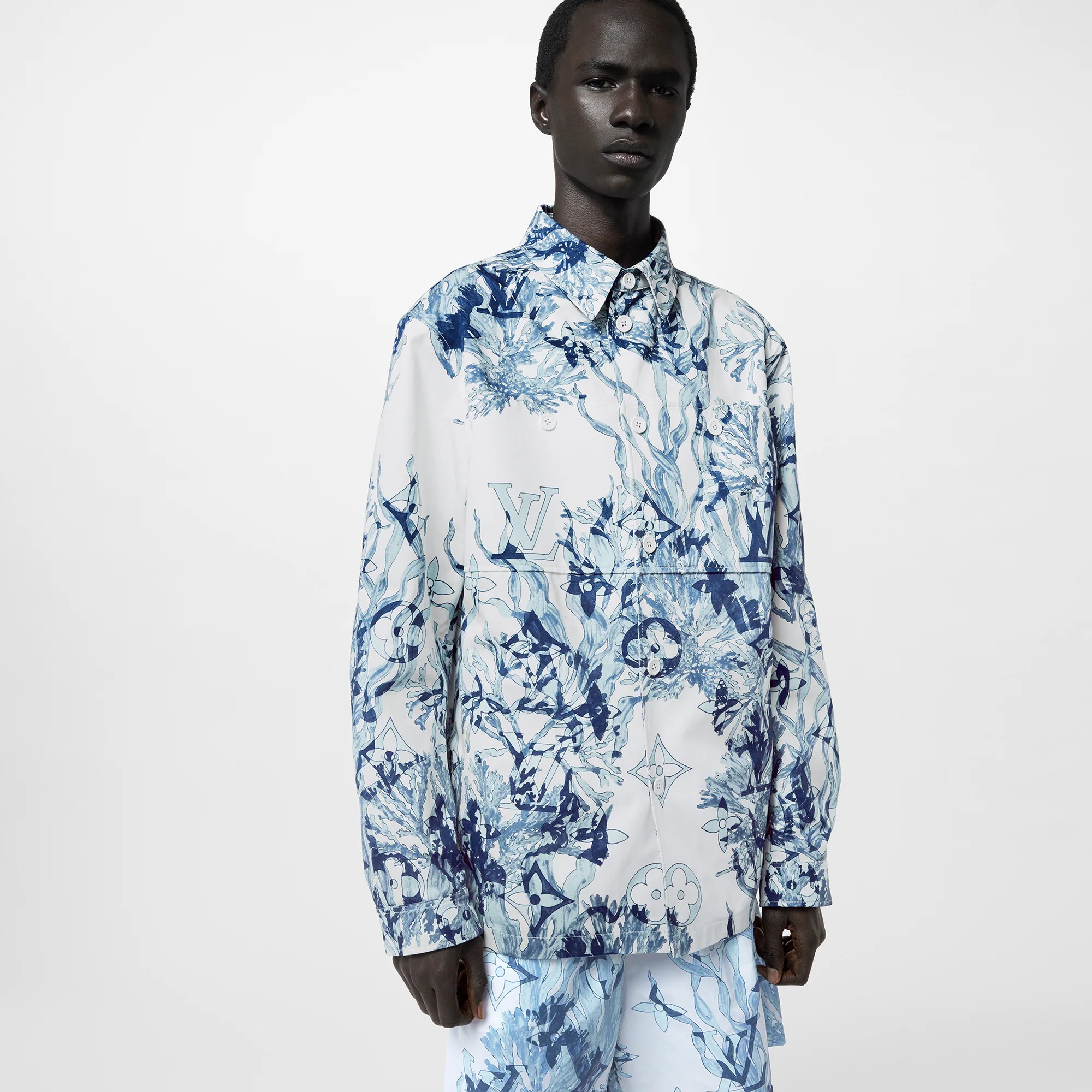 Printed Cotton Overshirt - 5