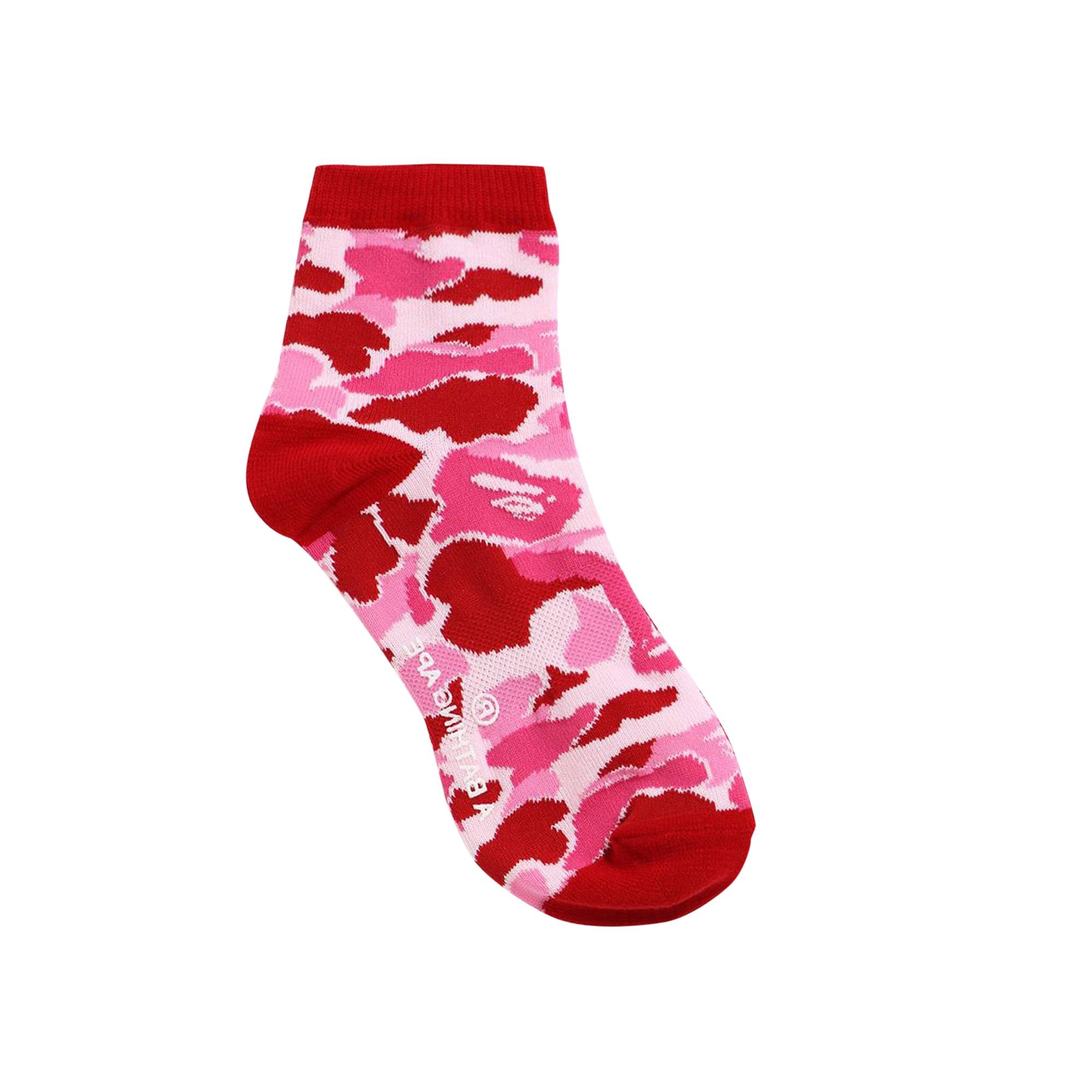 BAPE ABC Camo Ankle Socks 'Pink' - 1