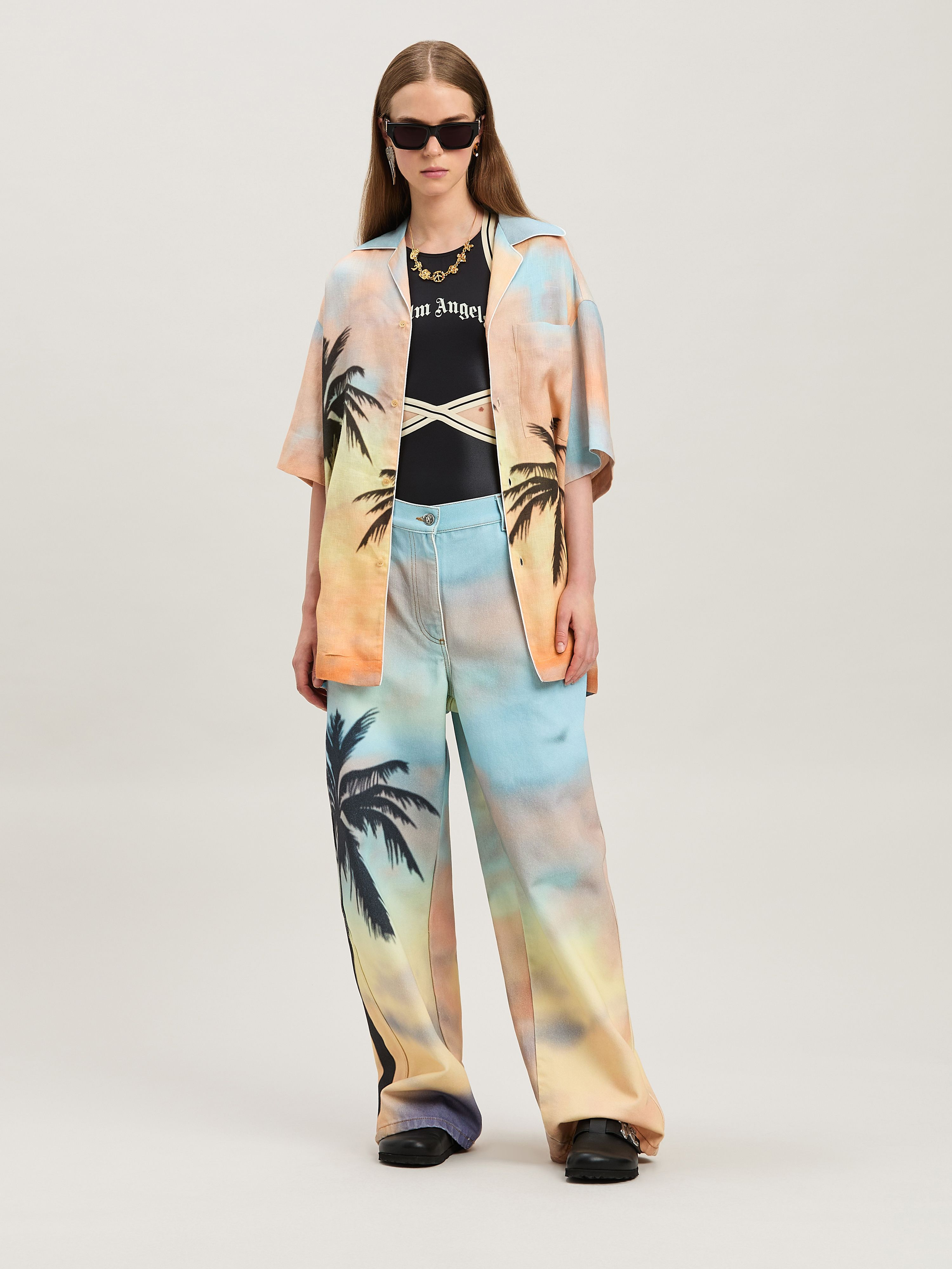 Sunrise palm bowling shirt - 2