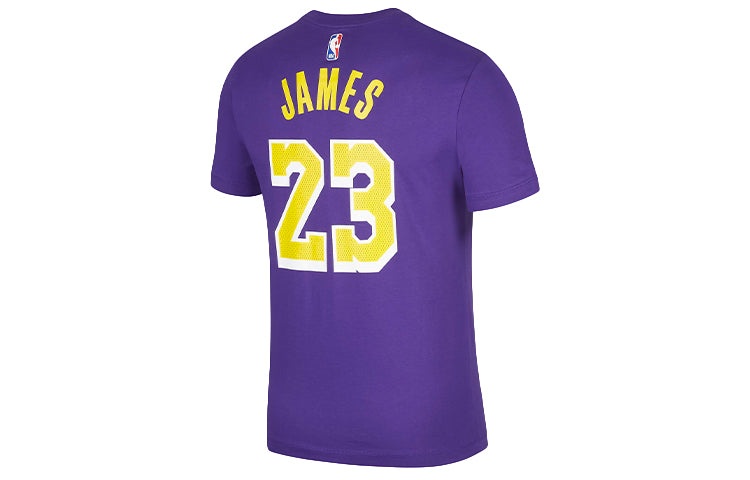 Air Jordan NBA Statement Edition Los Angeles Lakers LeBron James No. 23 Basketball Sports Short Slee - 2