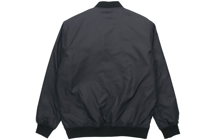 Men's Converse Aviator Baseball Uniform Woven Windproof Zipper Jacket Autumn Black 10018368-A03 - 2