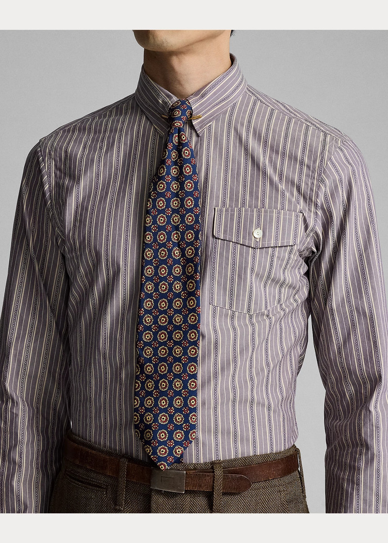 Slim Fit Striped Dobby Shirt 5