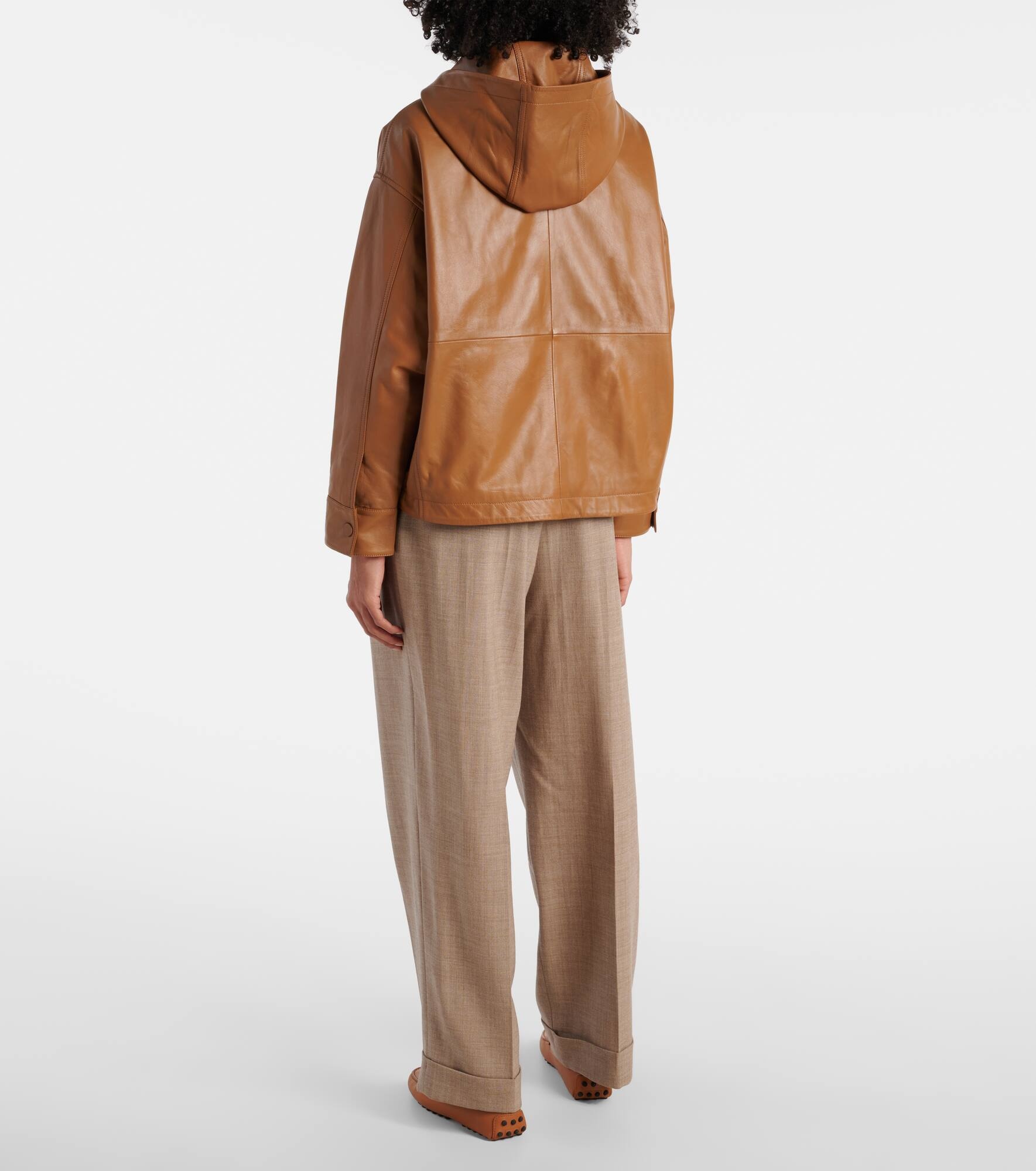 Hooded leather jacket - 3