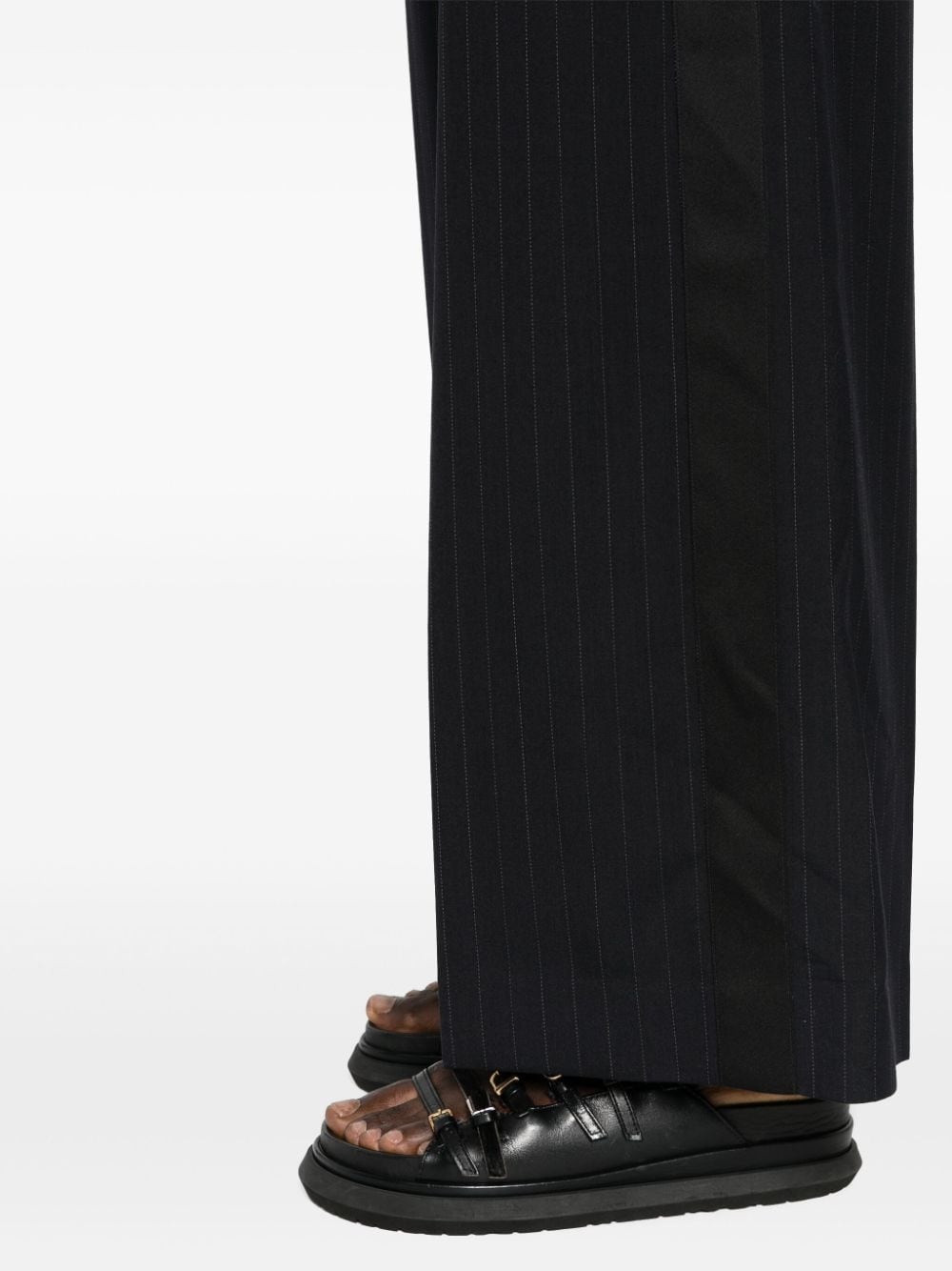 high-waist wide-leg trousers - 5