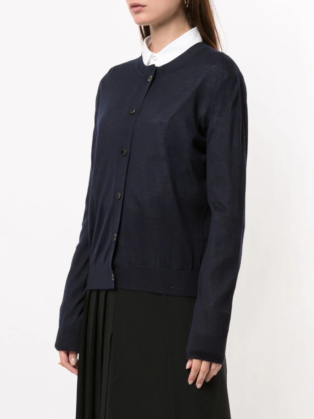 buttoned long-sleeved cardigan - 3