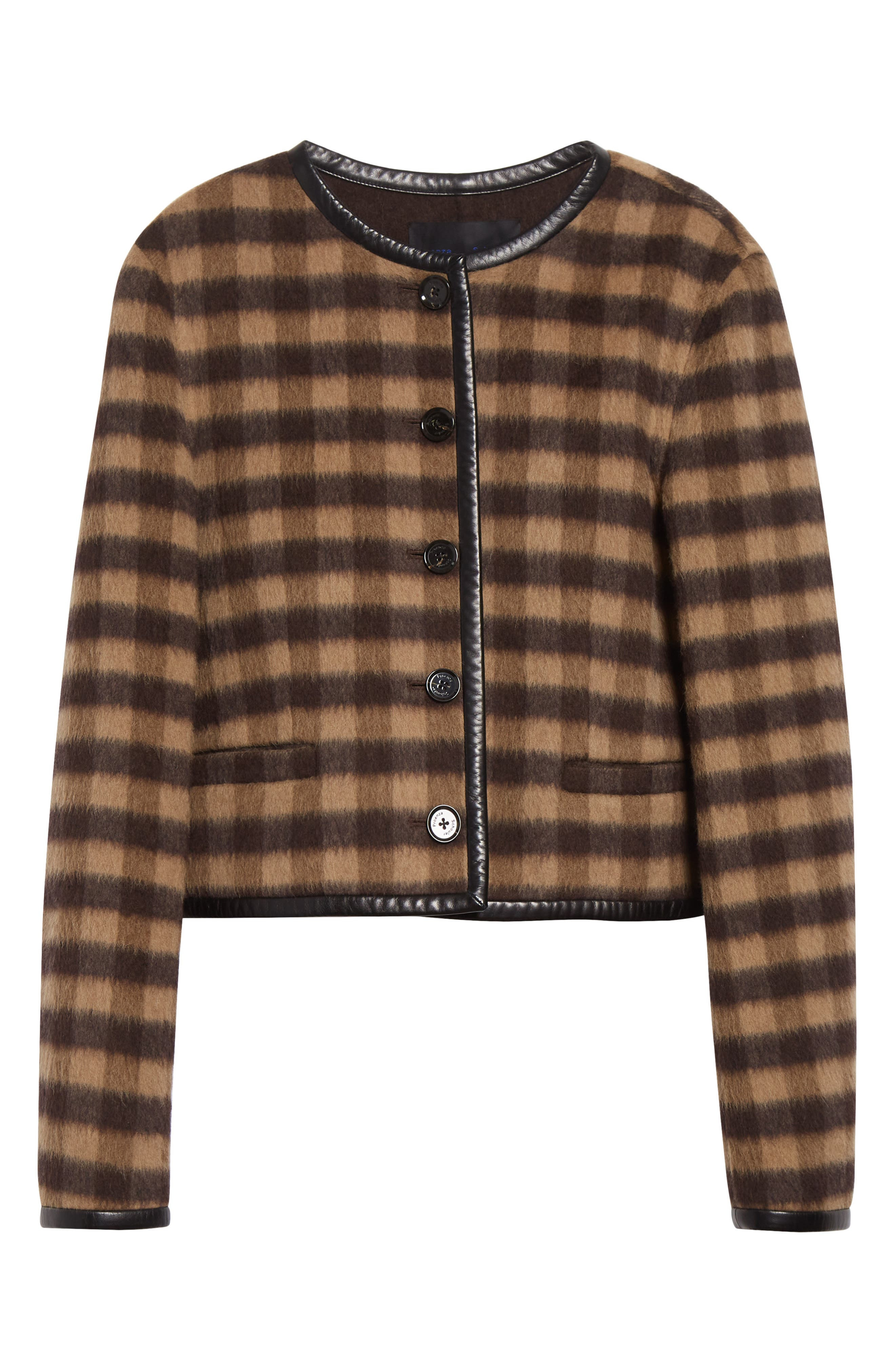 Proenza Schouler Helene Plaid Jacket in Khaki Multi at Nordstrom - 7