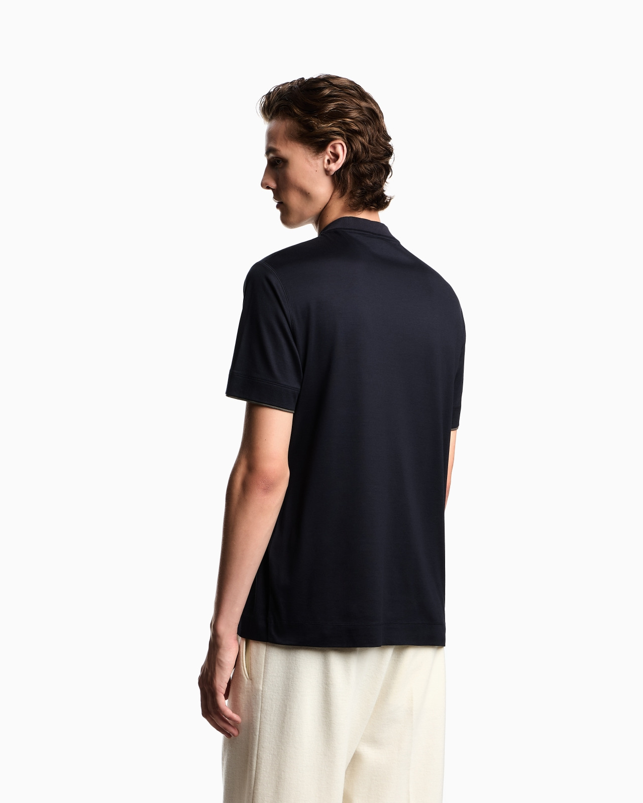 ASV LYOCELL-BLEND JERSEY T-SHIRT WITH CONTRASTING DETAILS - 3