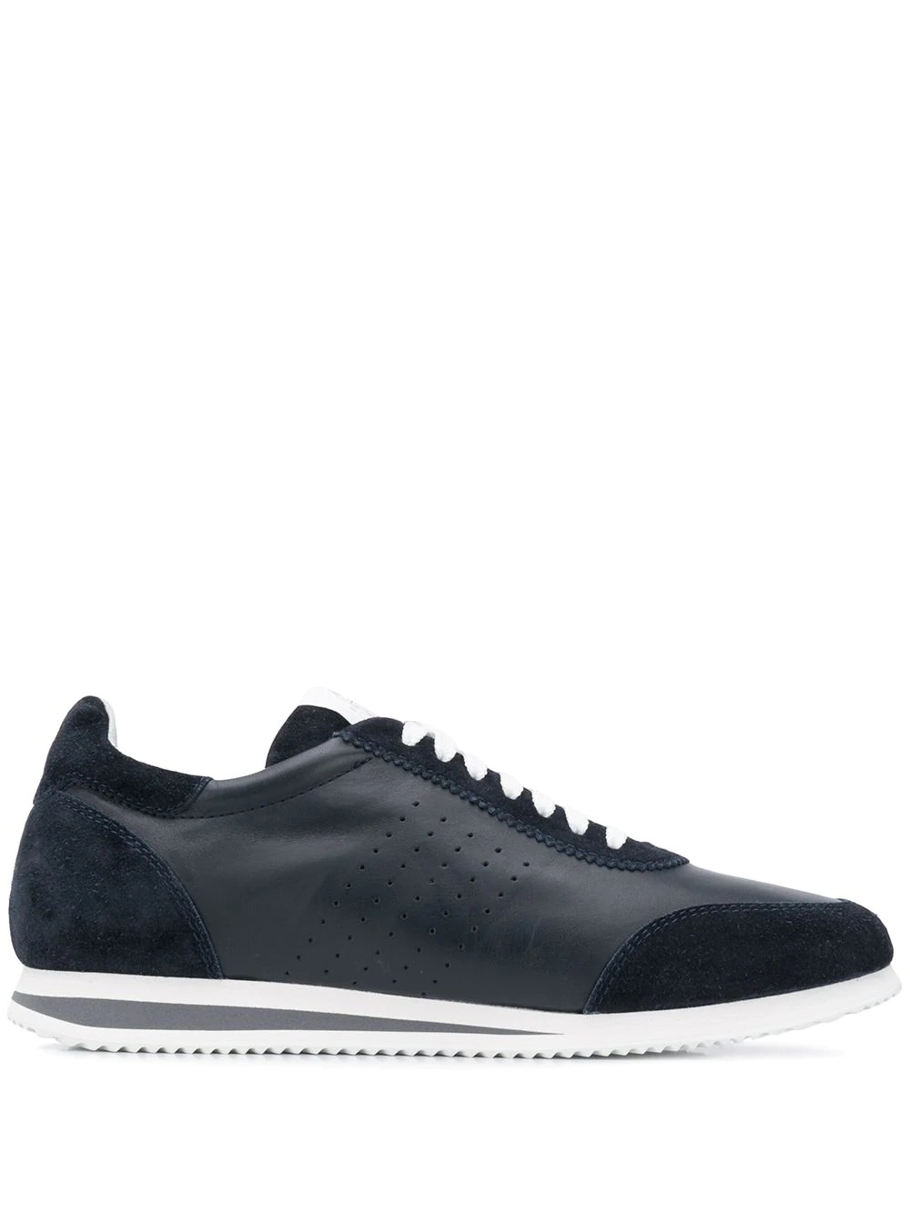 suede-panel low-top sneakers - 1