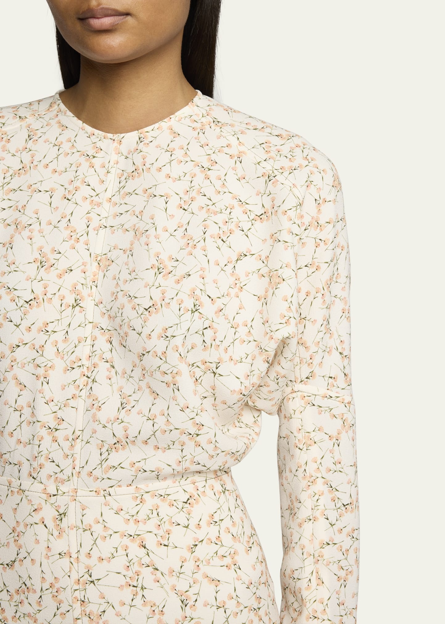 Printed Dolman-Sleeve Midi Dress - 5