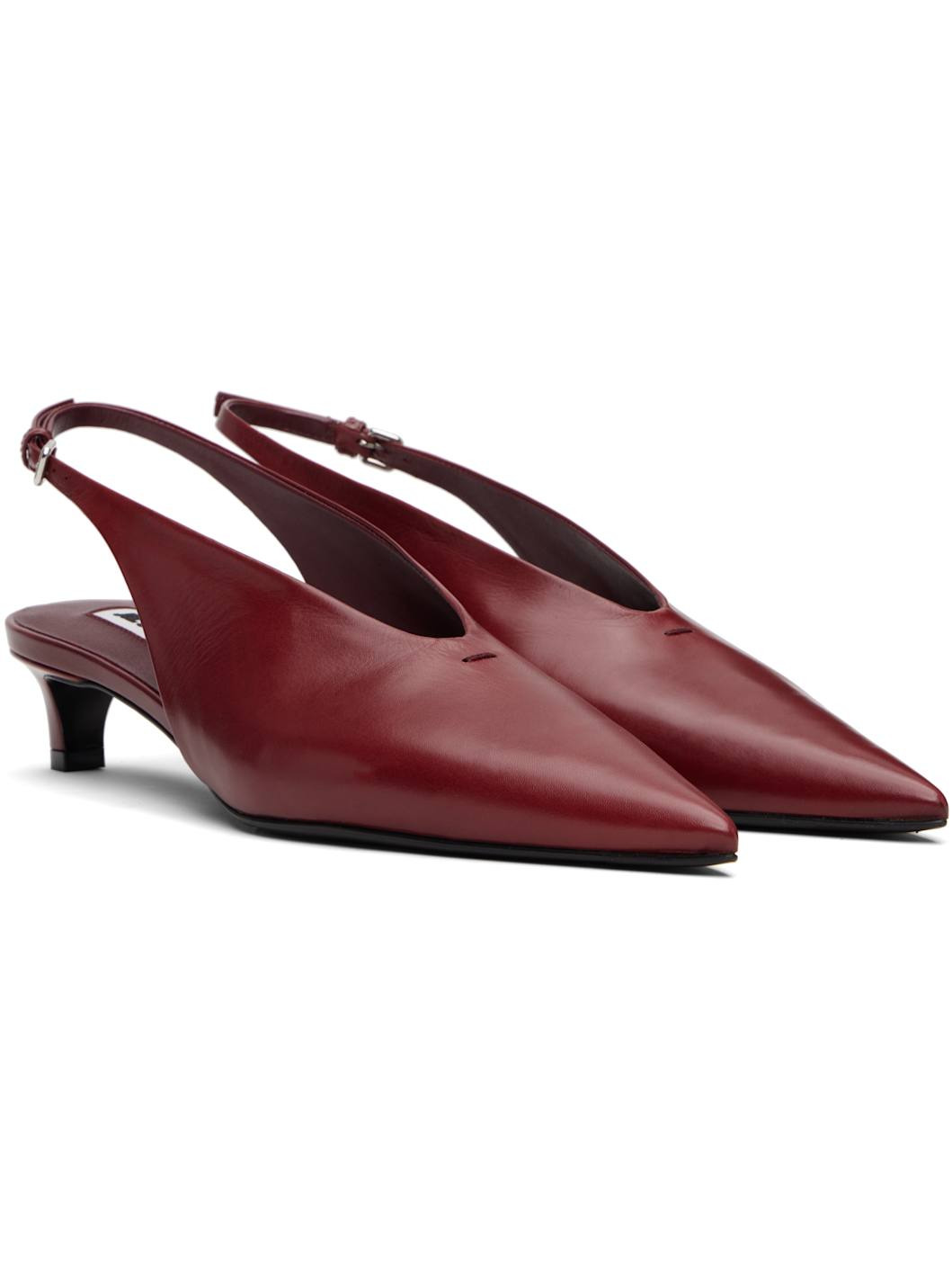 Red Slingback Heels - 4