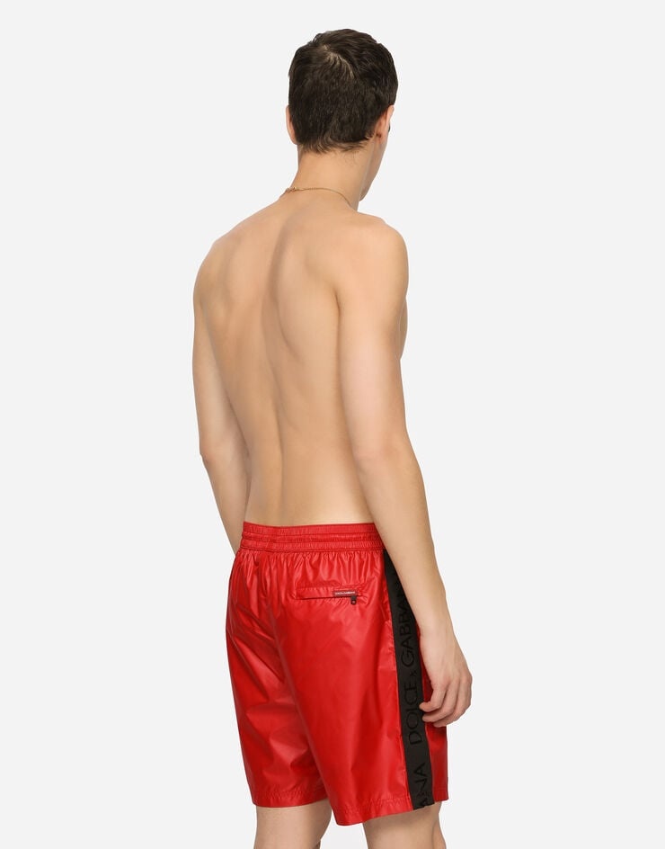 Mid-length swim trunks with side bands - 5