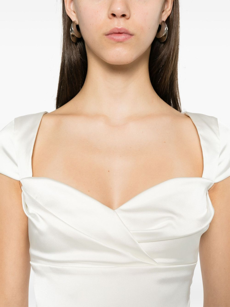 sweetheart pleat-detailing bodysuit 5