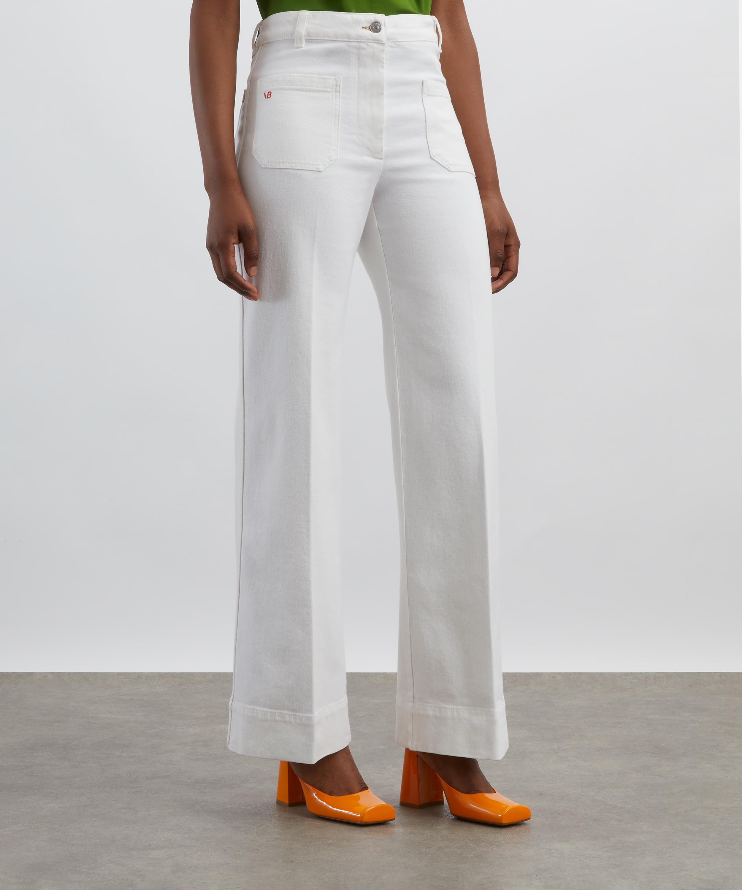Alina High Waist Jeans in Washed White - 3