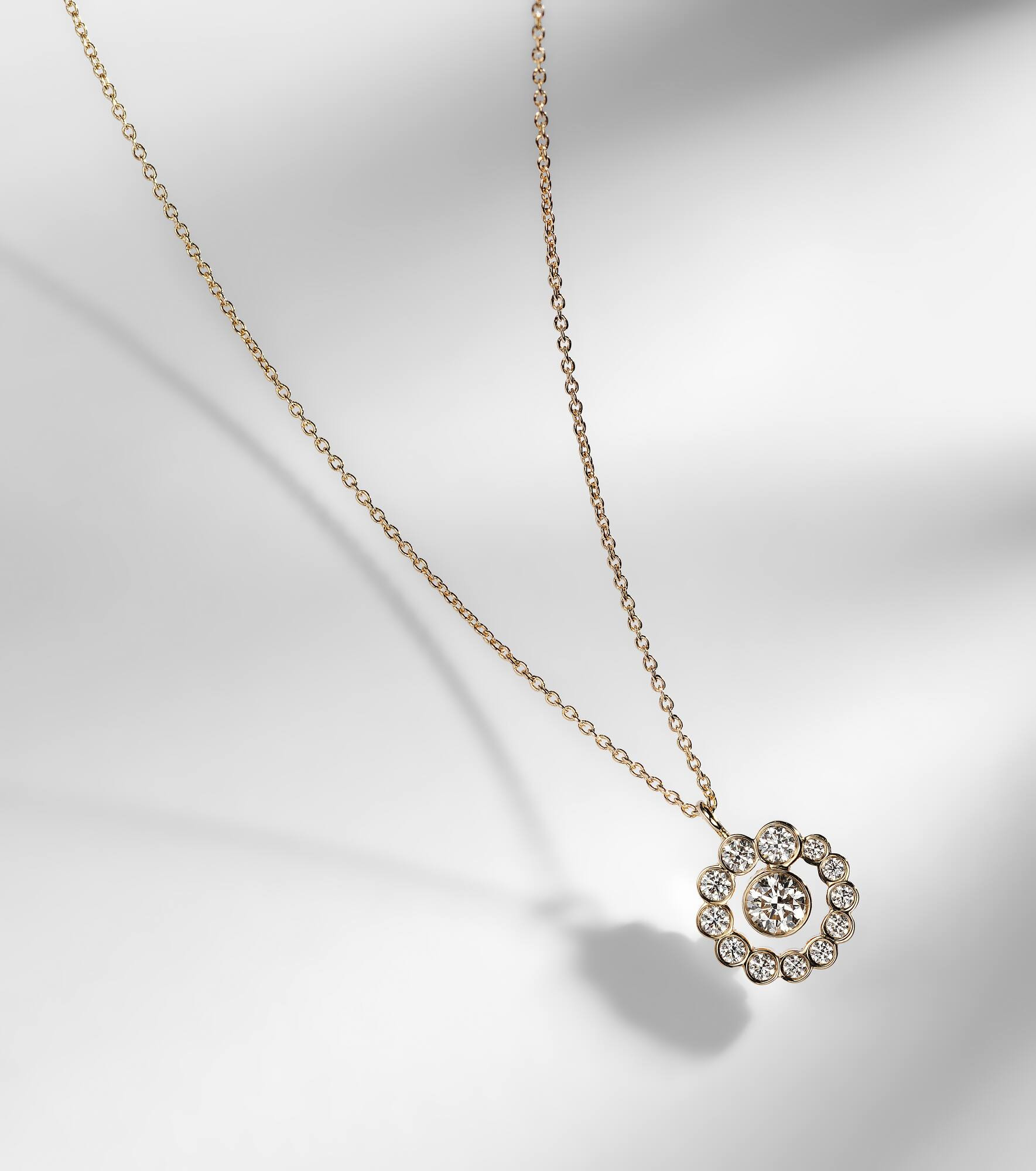 Rêve Simple 18kt gold necklace with diamonds - 5
