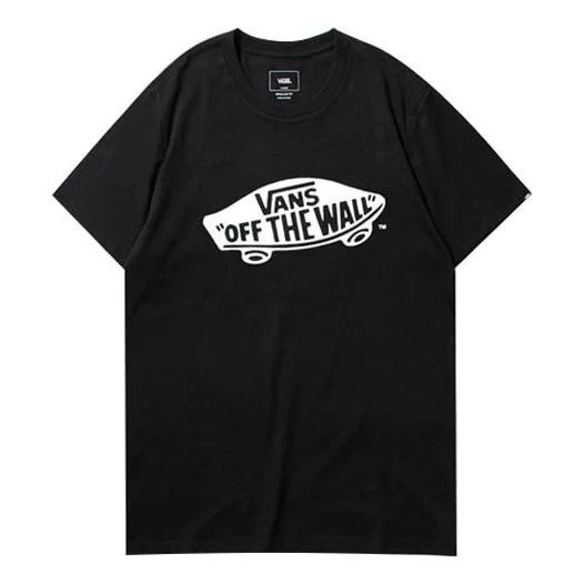 Vans Off The Wall Classic Printing Short Sleeve Couple Style Black VN0A4MM7BLK - 1