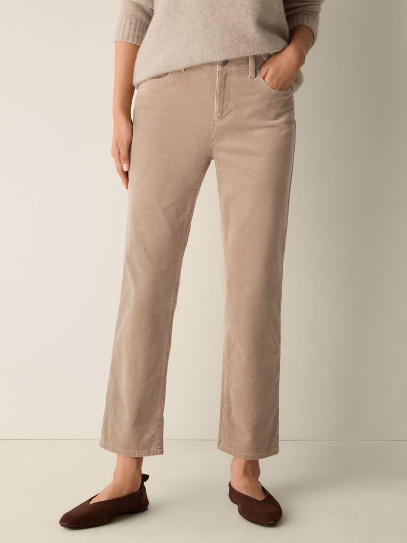 Organic Cotton Stretch Corduroy Straight Pant 3