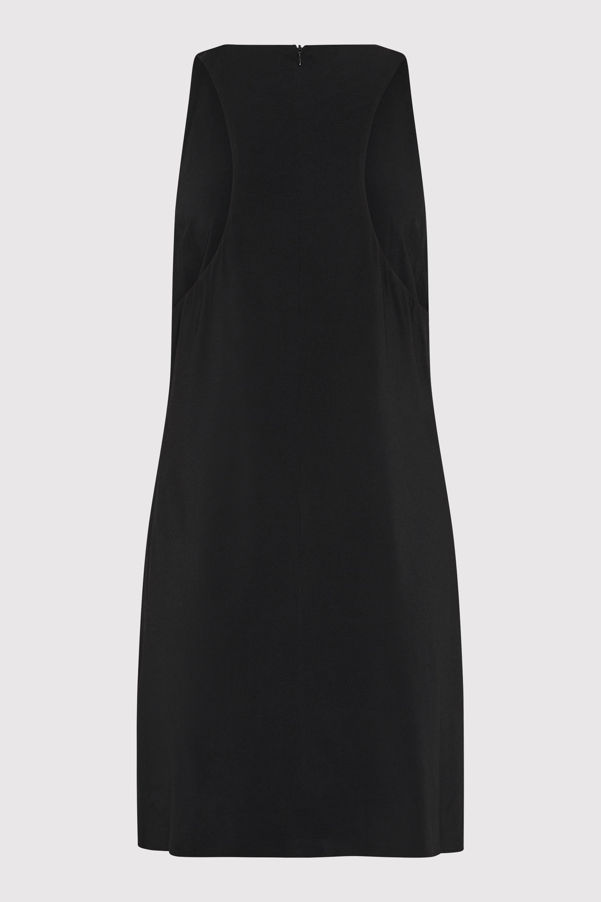 Cut Away Shift Dress - Black - 7