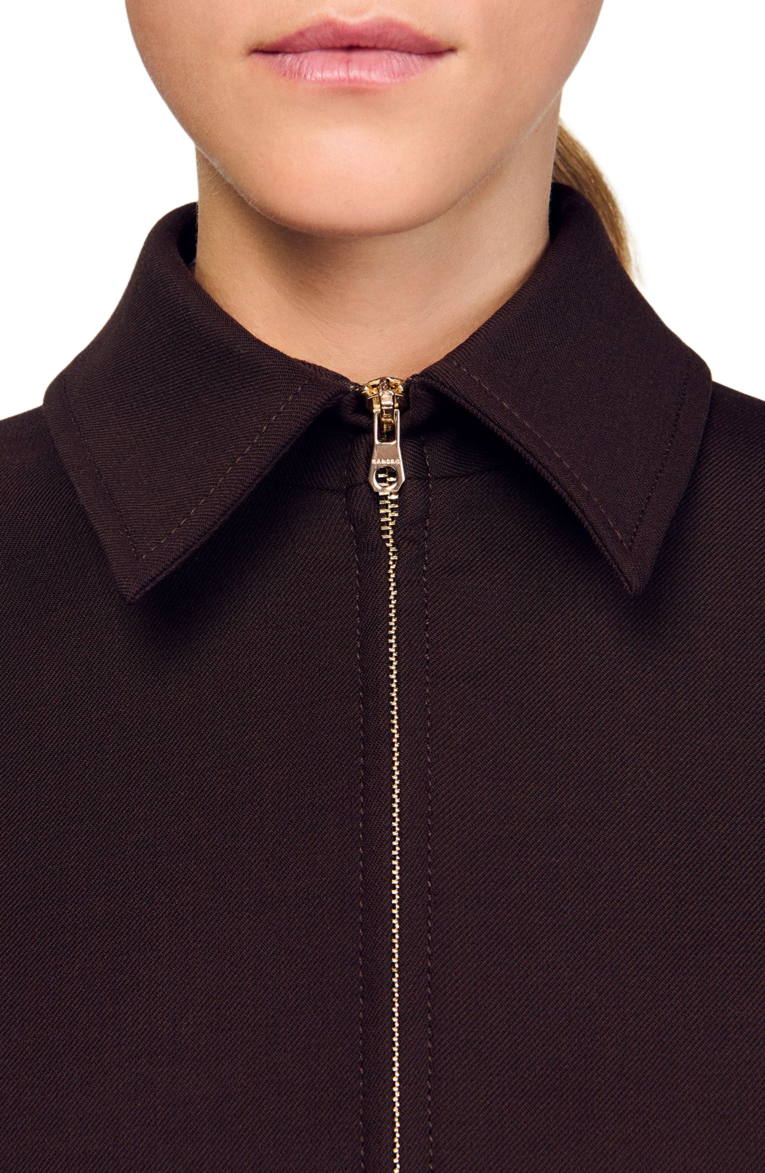 SANDRO Oversized jacket in Brown at Nordstrom - 5