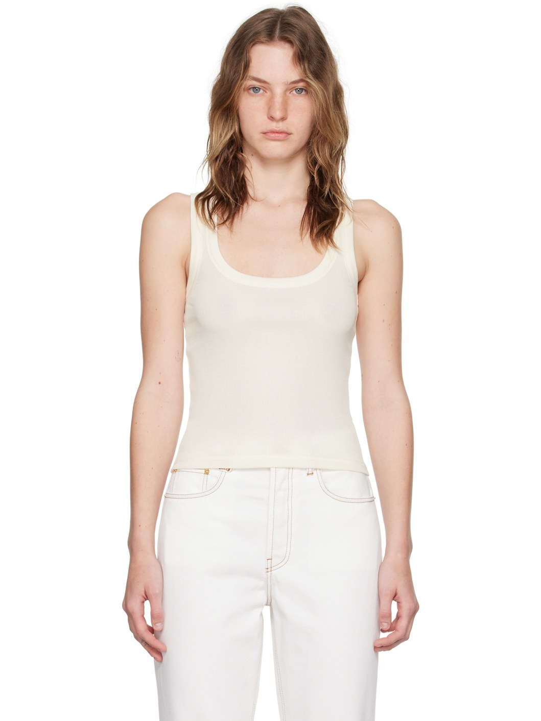 Off-White Les Classiques 'Le débardeur Gros Grain' Tank Top - 1