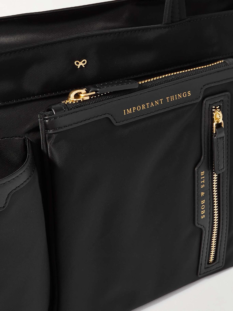 Leather-trimmed ECONYL® tote bag 4