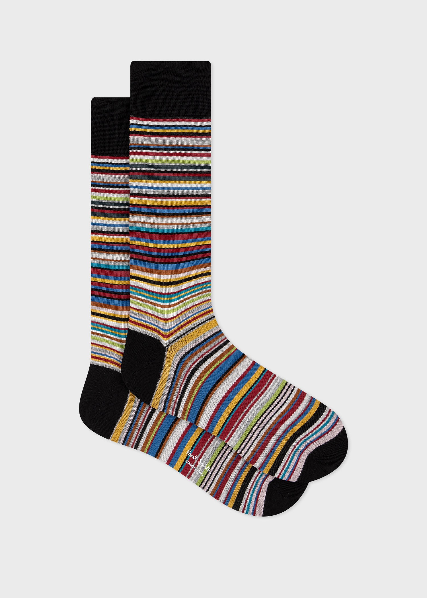 'Signature Stripe' Silk-Blend Socks - 1