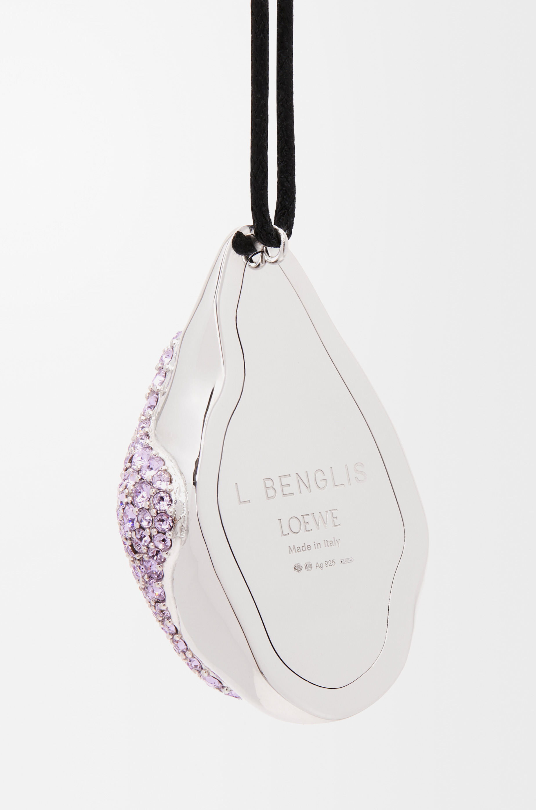 Foam Drip pendant necklace in sterling silver and crystals - 5