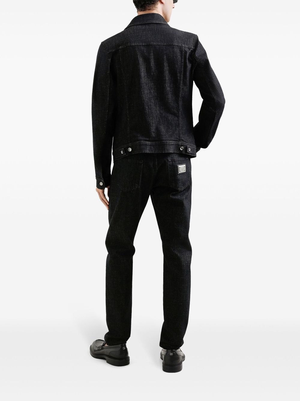 logo-plaque straight-leg jeans - 3