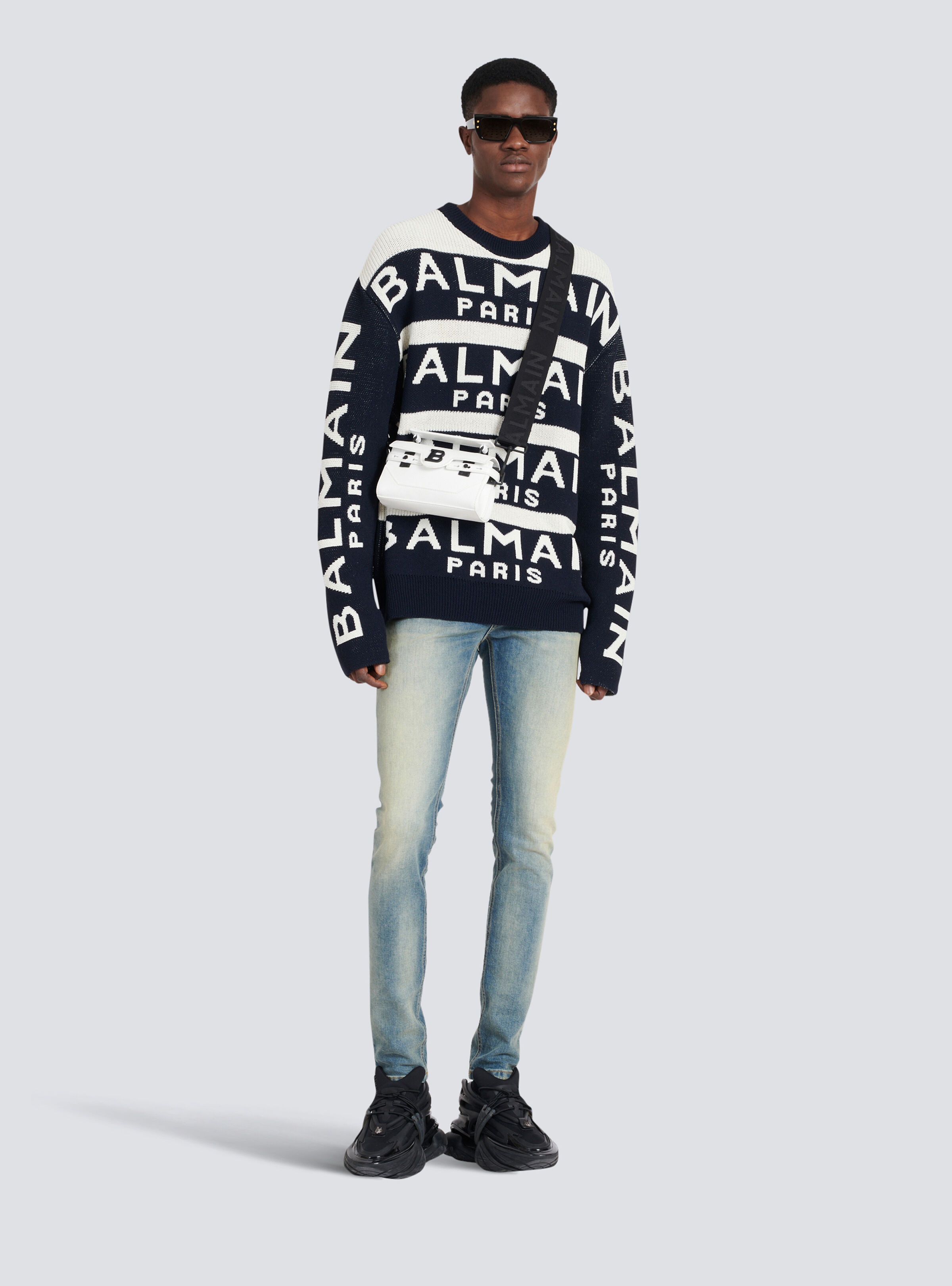 Sweater embroidered with Balmain Paris logo - 2