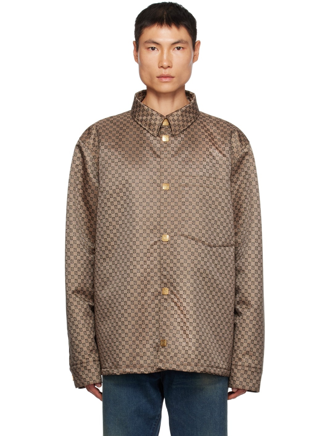 Brown Padded Jacket - 1