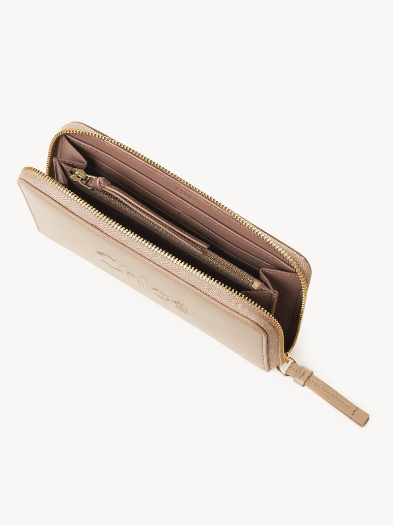 Chloé CHLOÉ SENSE LONG WALLET IN SOFT LEATHER outlook