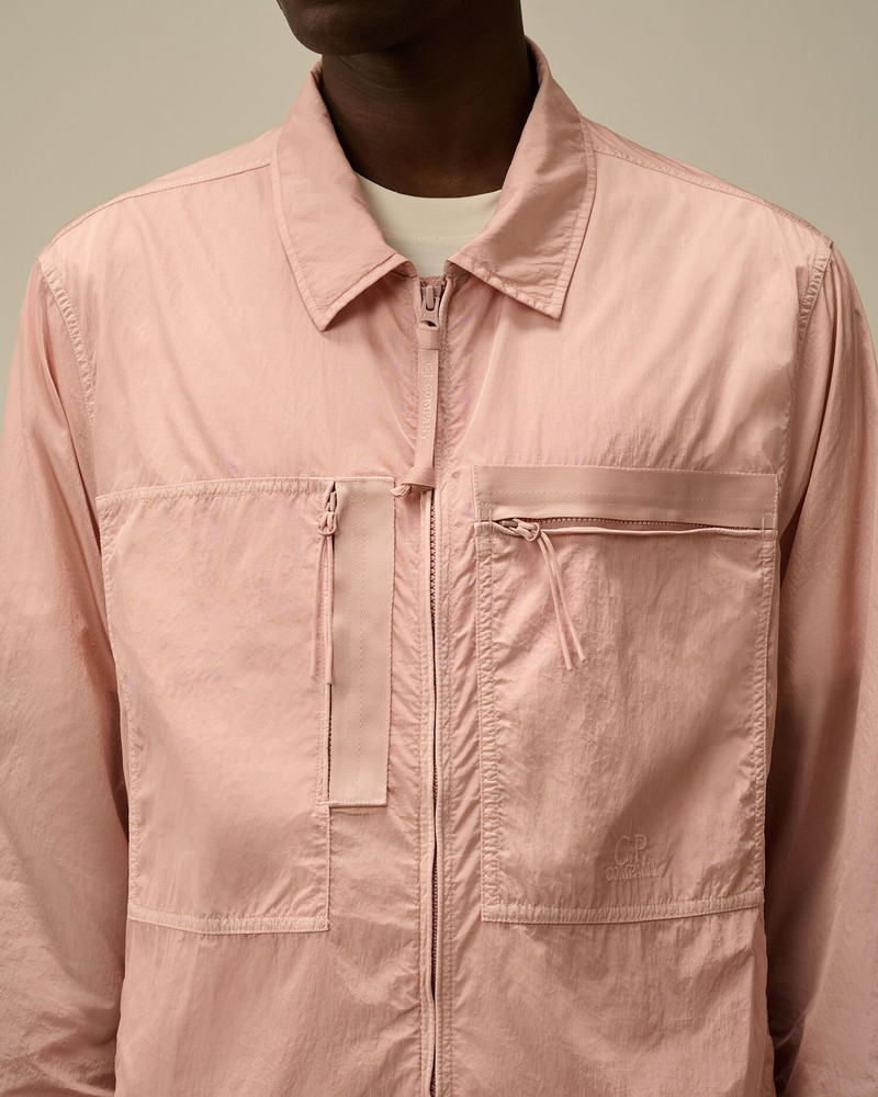 Chrome-R Chest Zip Pockets Overshirt 5