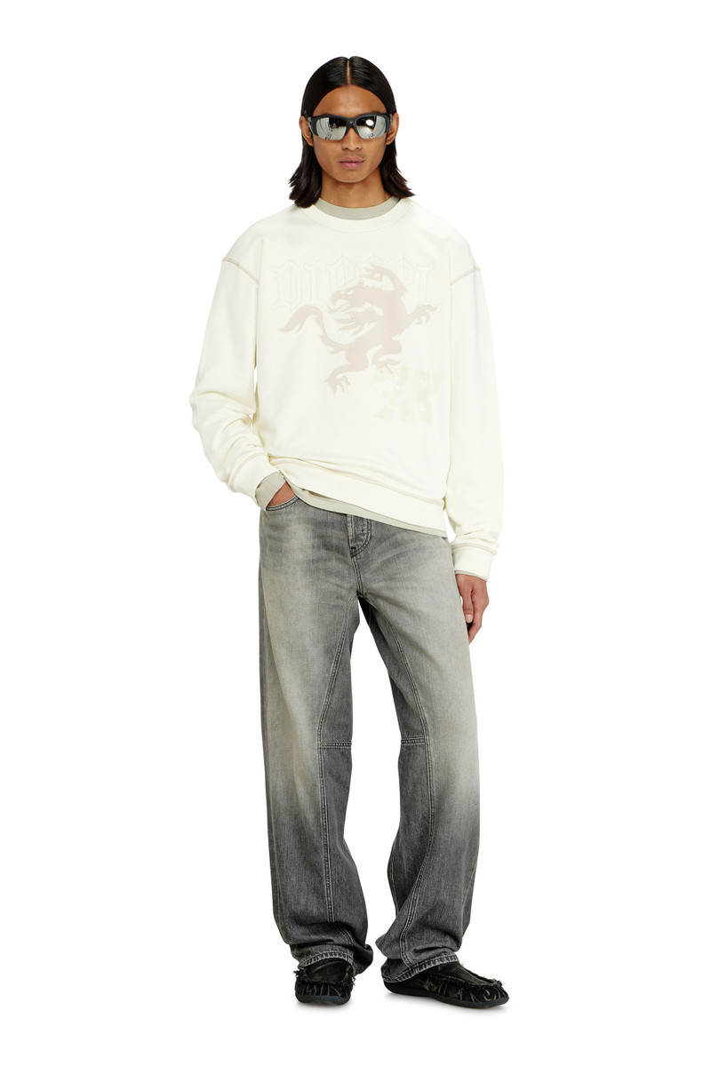 Diesel SWEATSHIRT WITH EMBROIDERY AND PRINT outlook