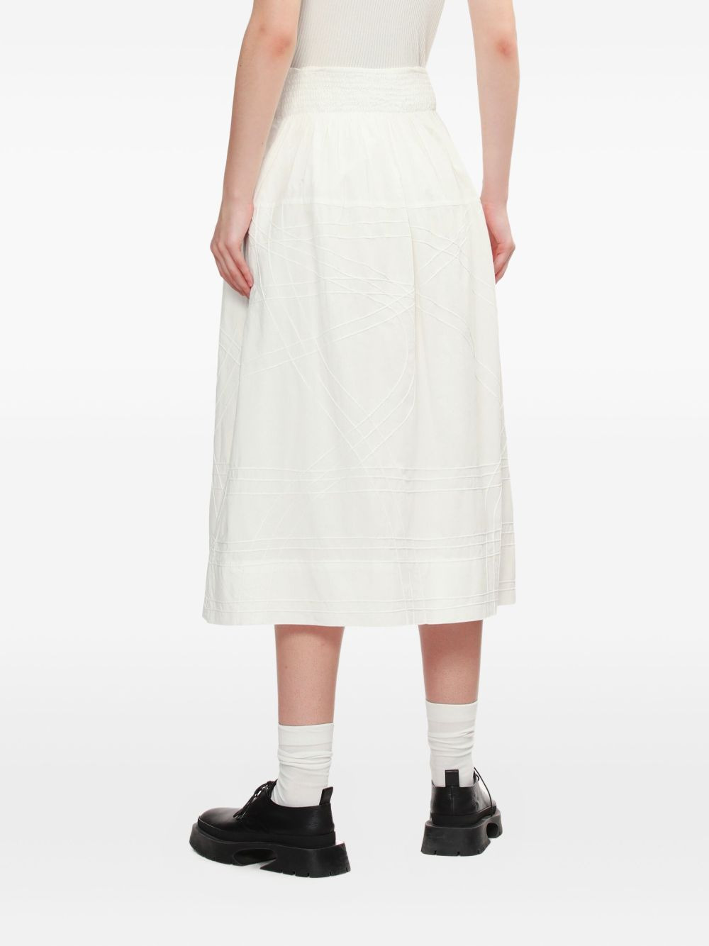 pleated embroidered skirt - 4