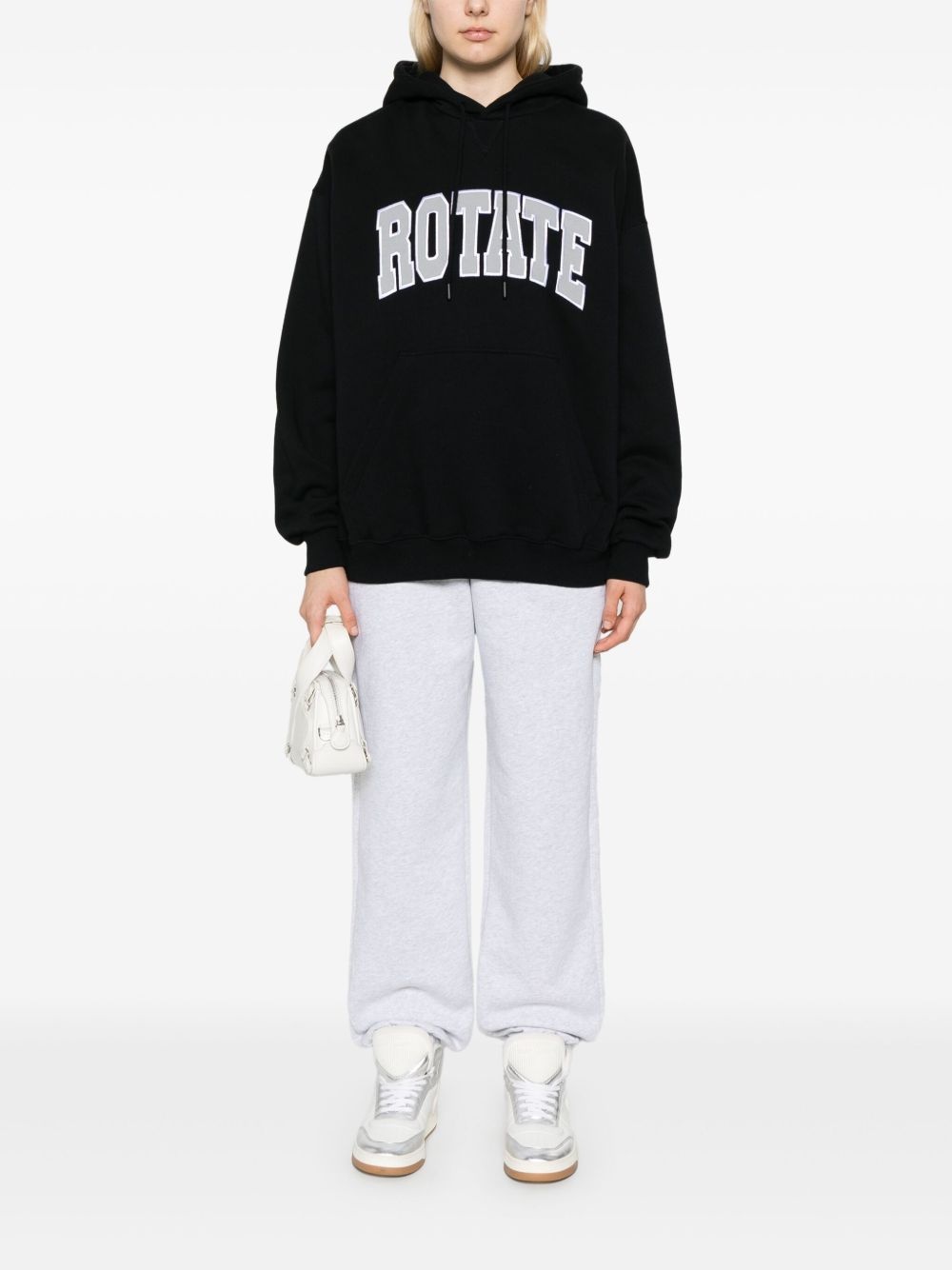 logo-embroidered hoodie - 2