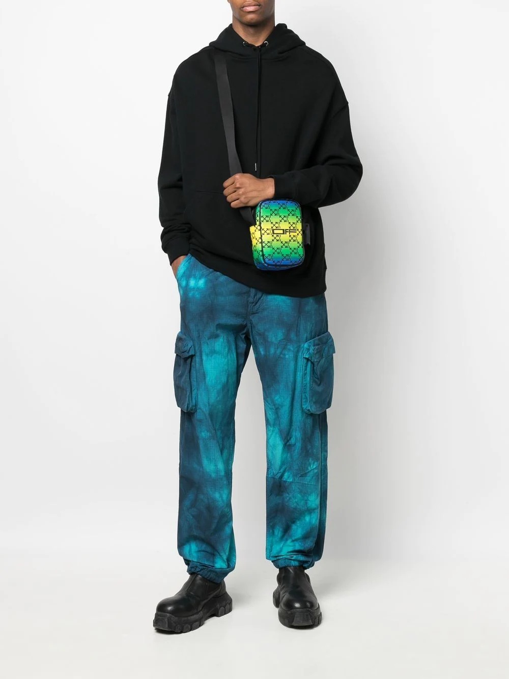 tie-dye cargo trousers - 2