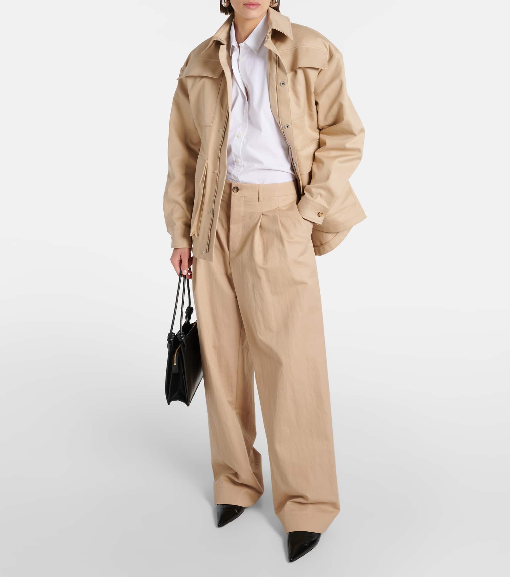 Drill Chino cotton-blend wide-leg pants - 2