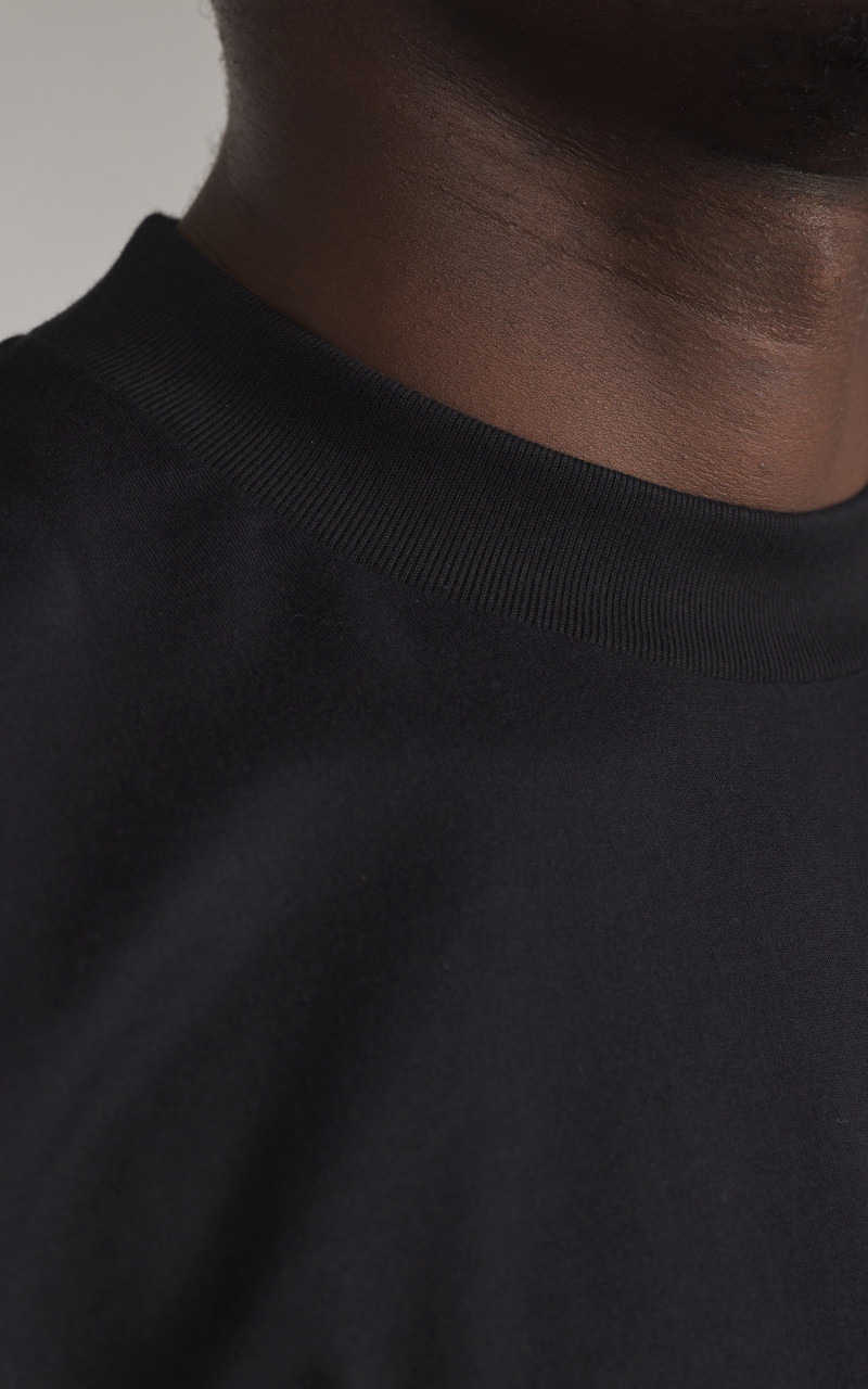 SUVIN SUPIMA TUBE TEE LIGHT BLACK - 4