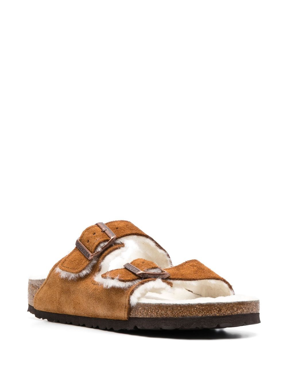 Arizona Shearling suede sandals - 4