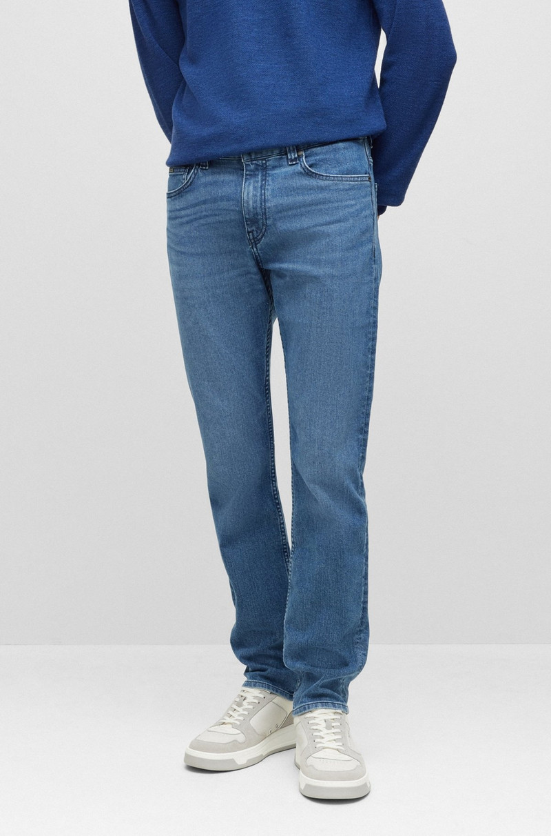 SLIM-FIT JEANS IN BLUE COMFORT-SILK DENIM 2
