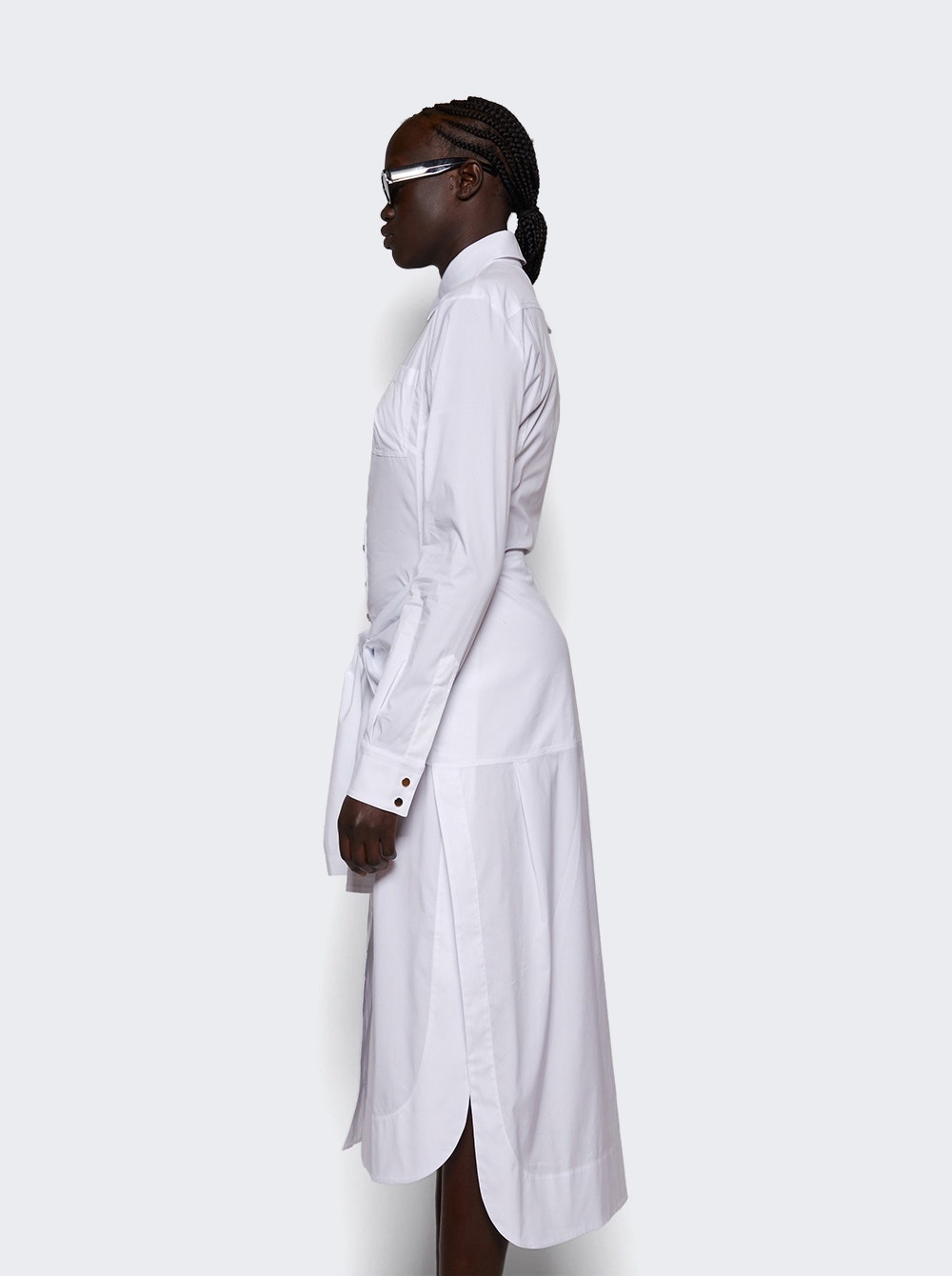 Tie-waist Dress White - 3
