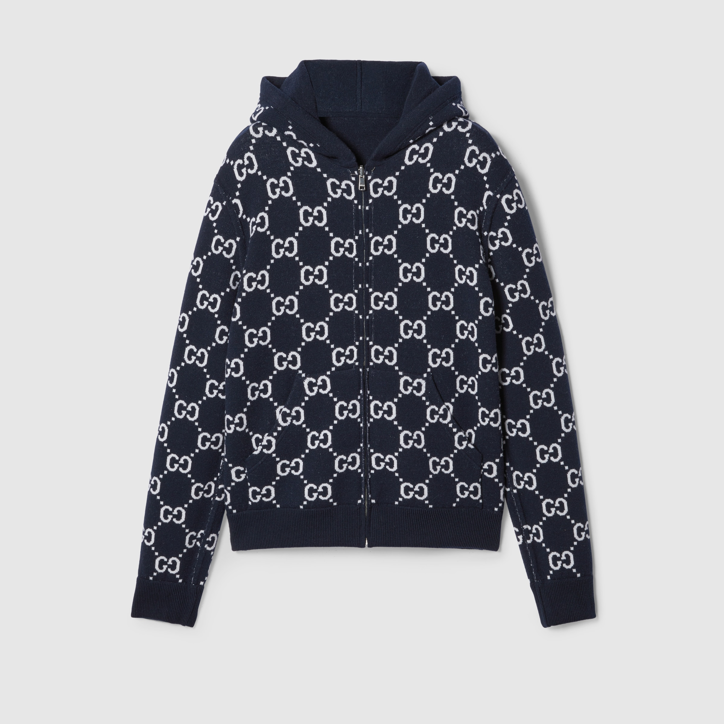 Reversible GG wool hooded zip jacket - 11