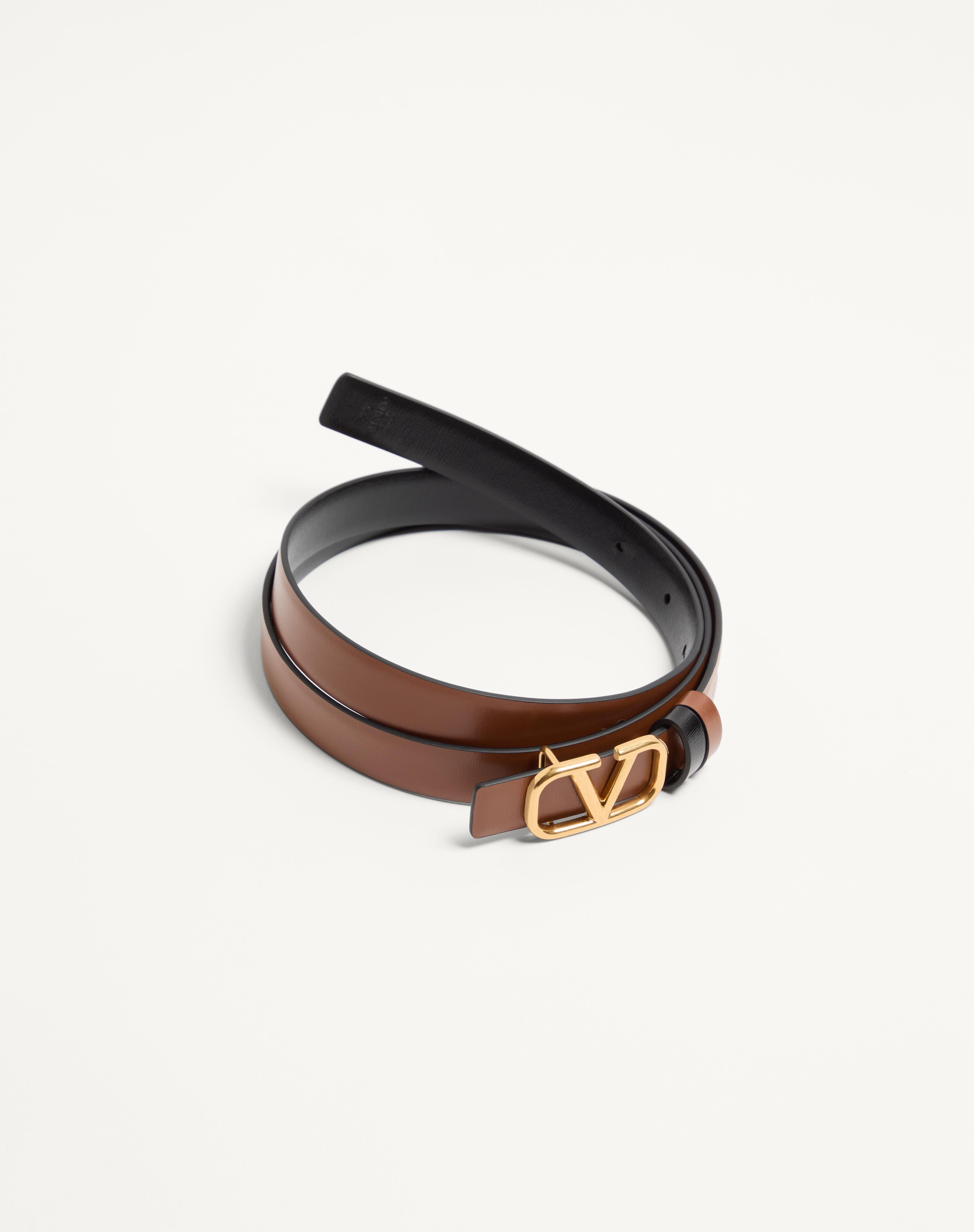 REVERSIBLE VLOGO SIGNATURE BELT IN GLOSSY CALFSKIN 20 MM - 2