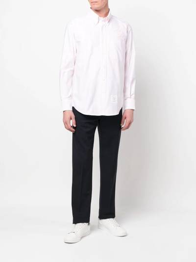 Thom Browne patch-detail striped shirt outlook