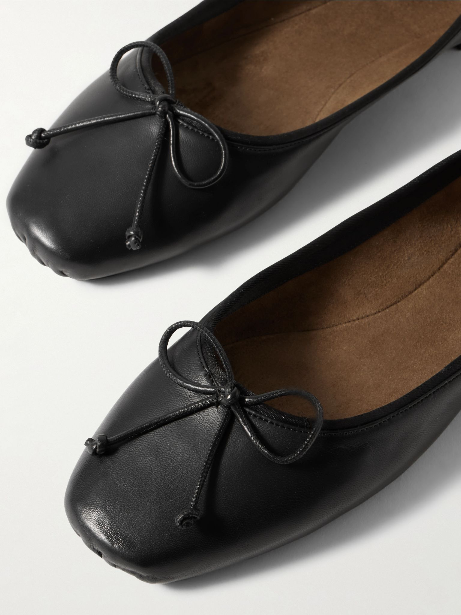 Charlotte leather ballet flats Black - 4