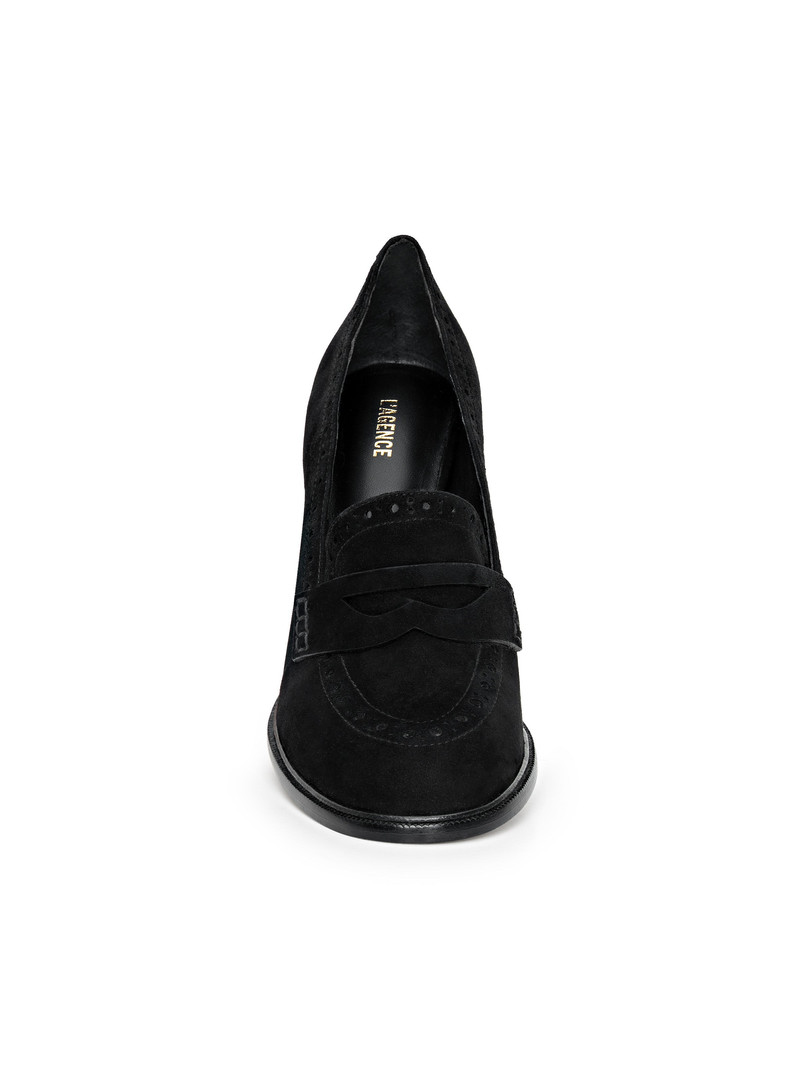 L'AGENCE Bea Brogue Block-Heel Loafer outlook