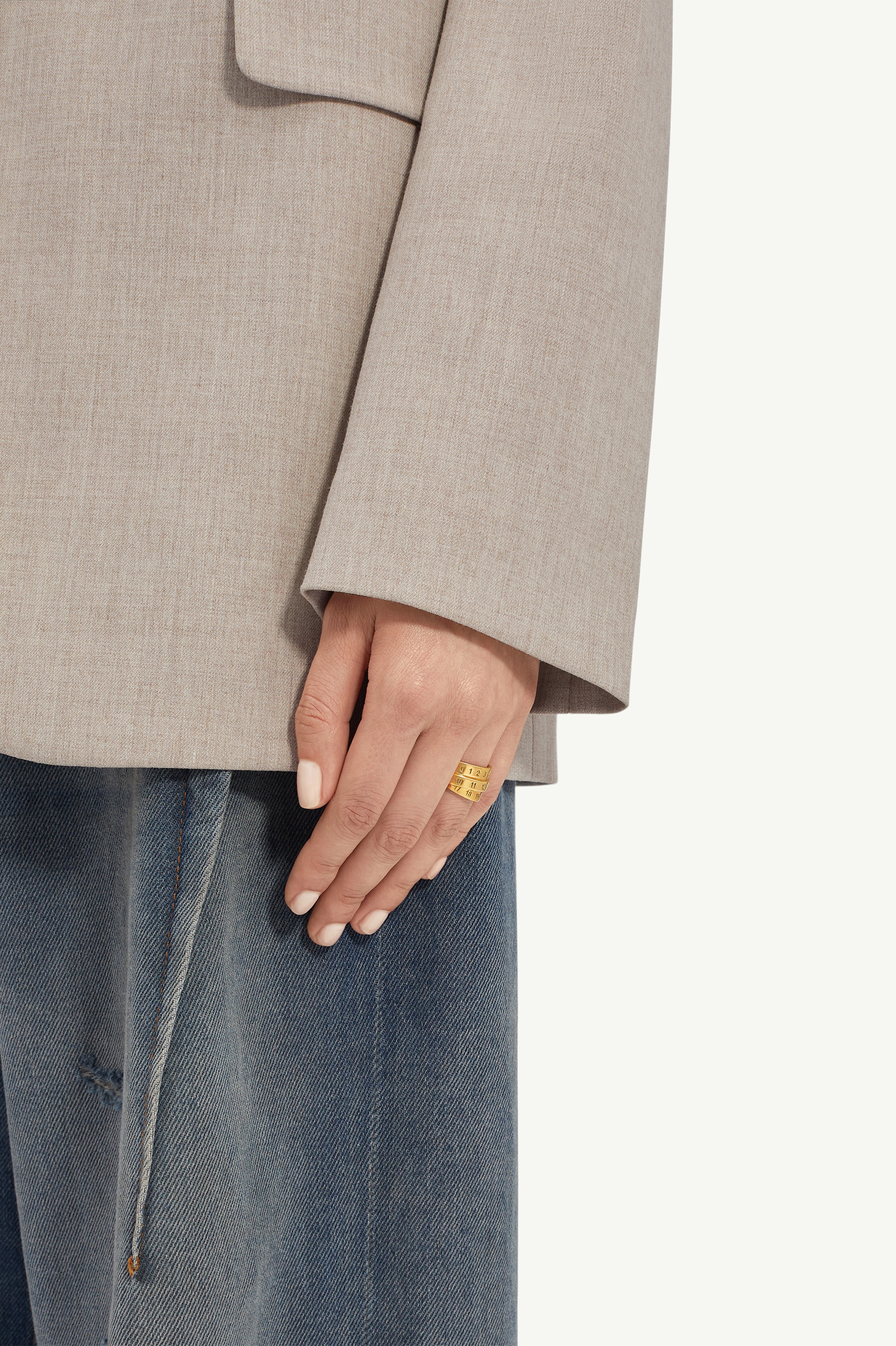 Triple Logo Numeric Signature Ring - 4